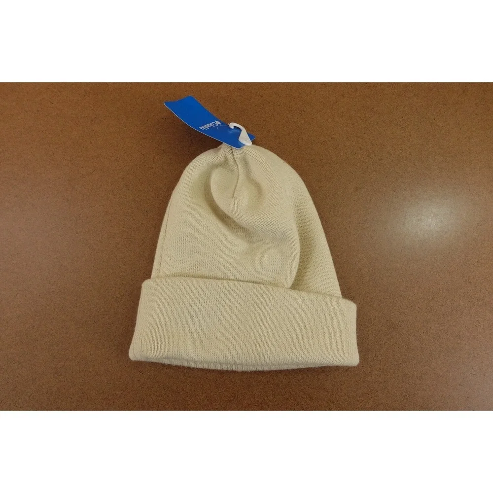 Columbia Adult Unisex One Size Bone Knit Logo pathc Cuffed Beanie NWT
